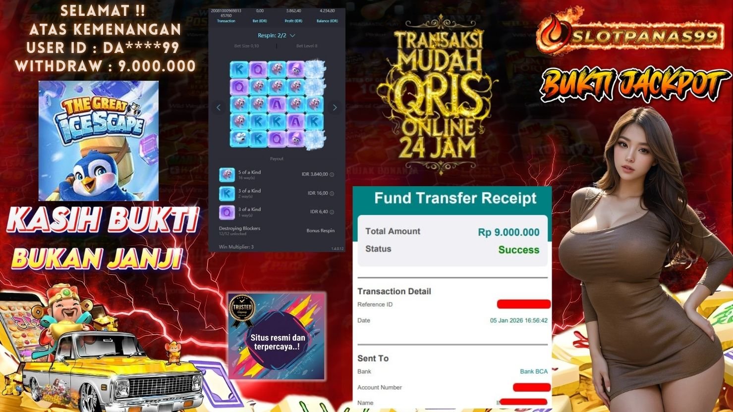 SLOTPANAS99 JACKPOT SLOT THE GREAT ICESCAPE